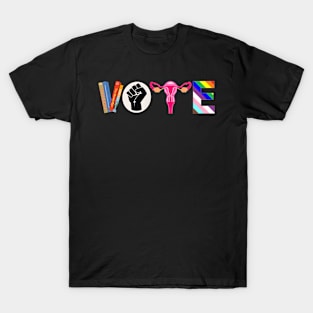 VOTE Banned Books, Reproductive Rights, BLM T-Shirt